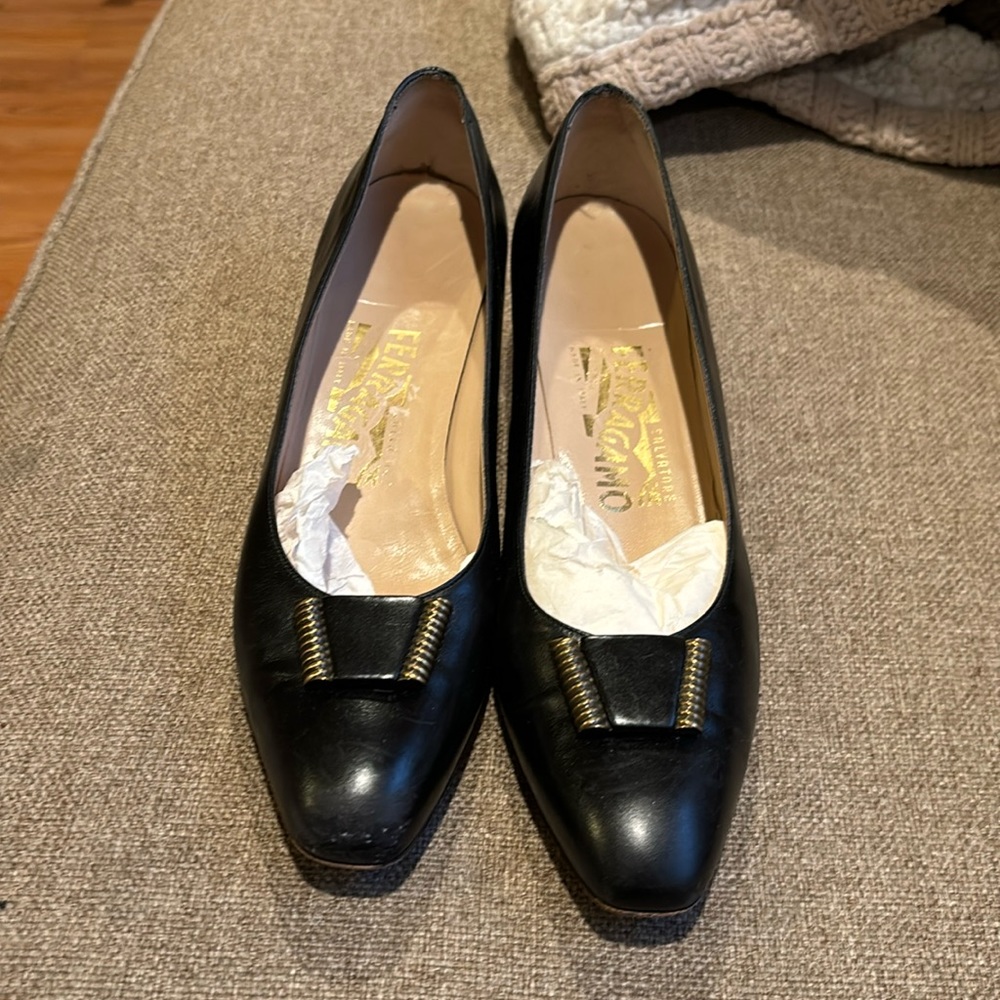 Ferragamo black shoes